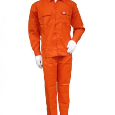 ÁO BẢO HỘ KAKI NĐ LOẠI 1 MÀU CAM