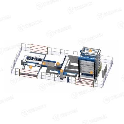 Dây chuyền đột và cắt kết hợp tự động cấp và dỡ phôi