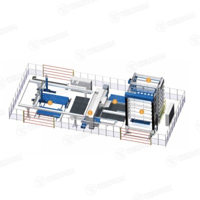 Đột CNC 3 trong 1 kết hợp cấp dỡ phôi tự động