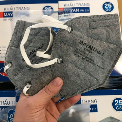 Khẩu Trang Mayan PM2.5 Ngăn Vi Khuẩn 99%, Lọc Bụi 95% (combo 1 gói 2 cái)